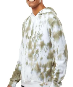 Men'S Soft Washed Tie Dye Fleece Hoodie