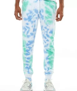 Men'S Soft Washed Tie Dye Fleece Joggers