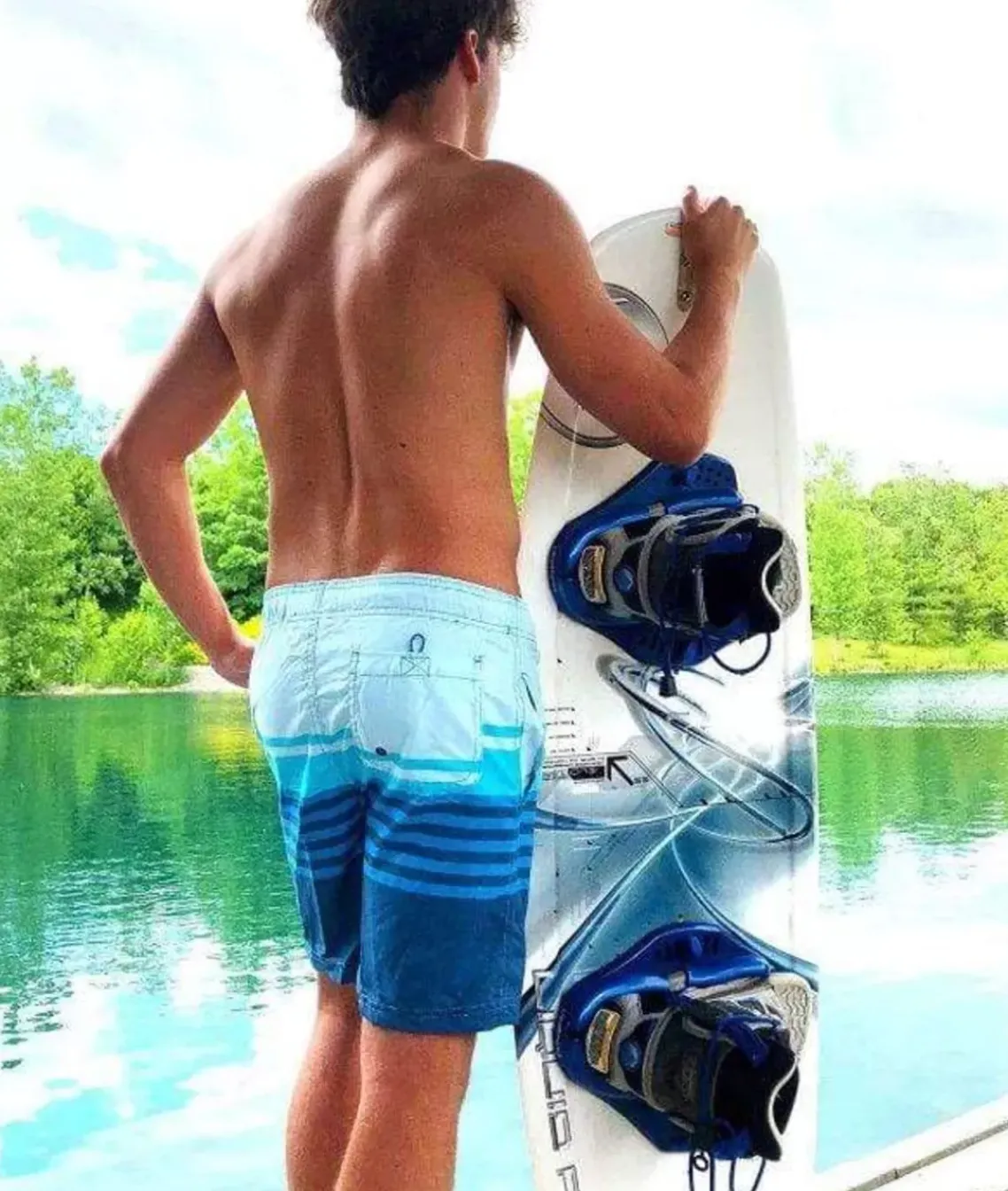 Men'S Stripe Volley Swim Short/Discontinued