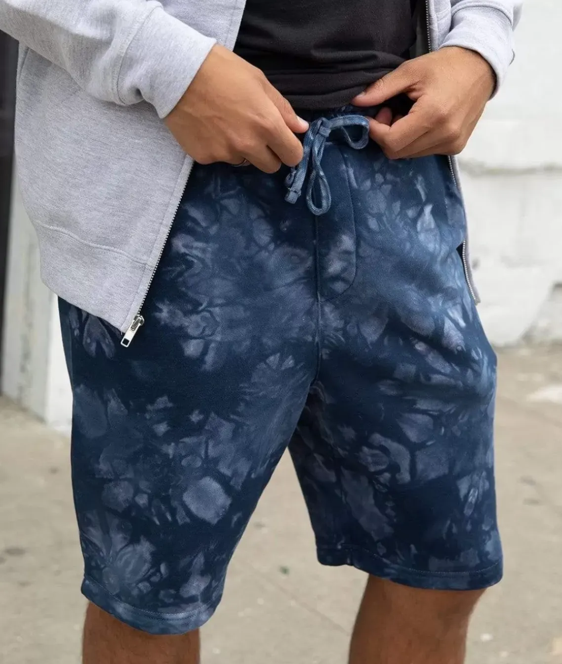 Men'S Tie Dye Fleece Shorts