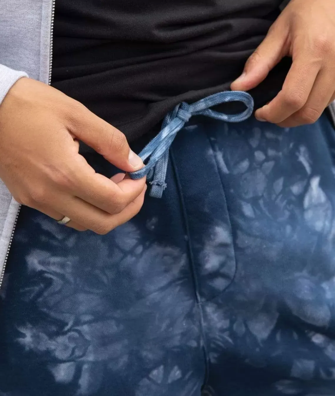 Men'S Tie Dye Fleece Shorts