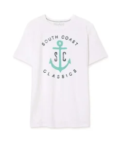 Men'S Vintage Soft Cotton Poly Graphic T-Shirt | Sc Anchor