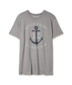 Men'S Vintage Soft Cotton Poly Graphic T-Shirt | Sc Anchor