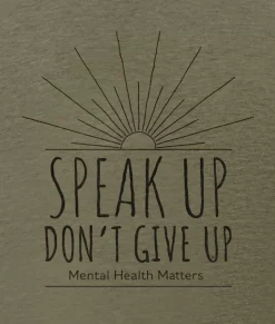 Ridiculously Soft Crew Neck Graphic T-Shirt | Speak Up Don'T Give Up Front Graphic
