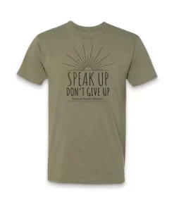 Ridiculously Soft Crew Neck Graphic T-Shirt | Speak Up Don'T Give Up Front Graphic