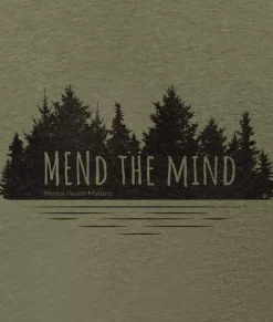 Ridiculously Soft Crew Neck Graphic T-Shirt | Mend The Mind-Treeline And Lake Graphic