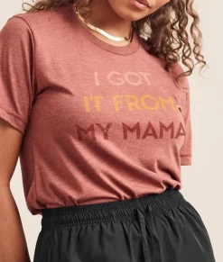 Ridiculously Soft Heather Sueded Graphic Tee | I Got It From My Mama