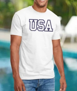 Ridiculously Soft Men'S Usa Text Shirt