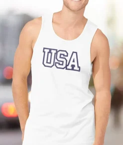Ridiculously Soft Men'S Usa Text Tank