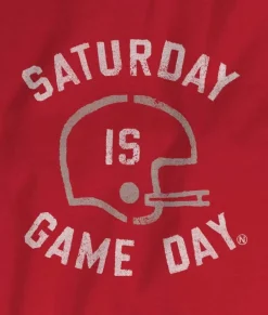 Ridiculously Soft Saturday Is Game Day Graphic Short Sleeve Crew Neck T-Shirt