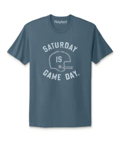 Ridiculously Soft Saturday Is Game Day Graphic Short Sleeve Crew Neck T-Shirt
