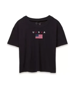 Ridiculously Soft Women'S Cropped Flag Tee