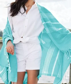 Soft Striped Summer Throw