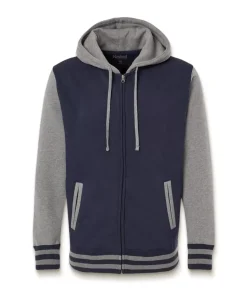 Varsity Full-Zip Hooded Fleece Jacket