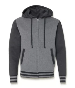 Varsity Full-Zip Hooded Fleece Jacket