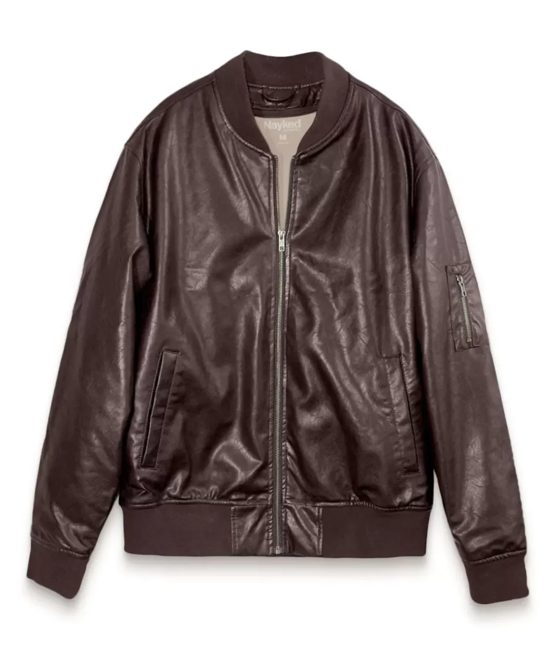 Vegan Leather Recycled Bomber Jacket