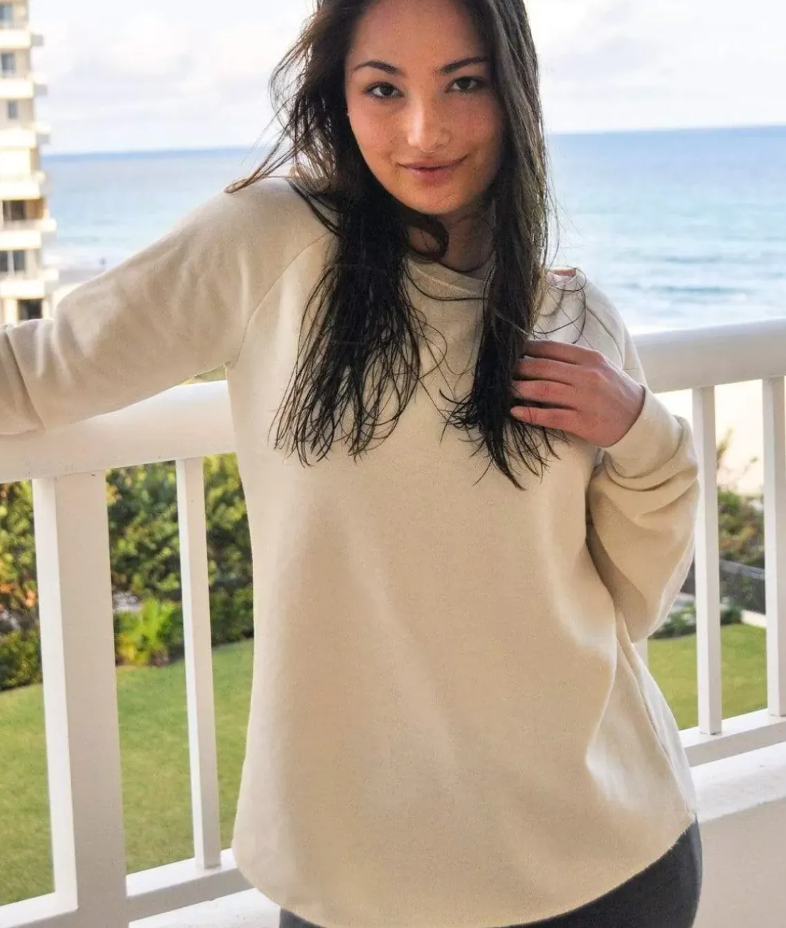 Women'S California Wave Wash Crewneck Sweatshirt