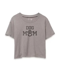 Women'S Ridiculously Soft Vintage Crop Graphic Tee | Dog Mom