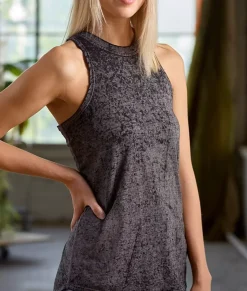 Women'S Ridiculously Soft Burnout High Neck Tank Top