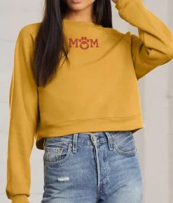 Women'S Ridiculously Soft Mid-Length Raglan Graphic Pullover | Mom Paw Print