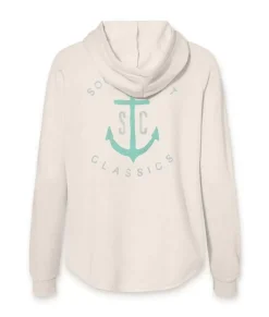 Women'S Ridiculously Soft Graphic California Wave Wash Full Zip Hoodie | Sc Anchor