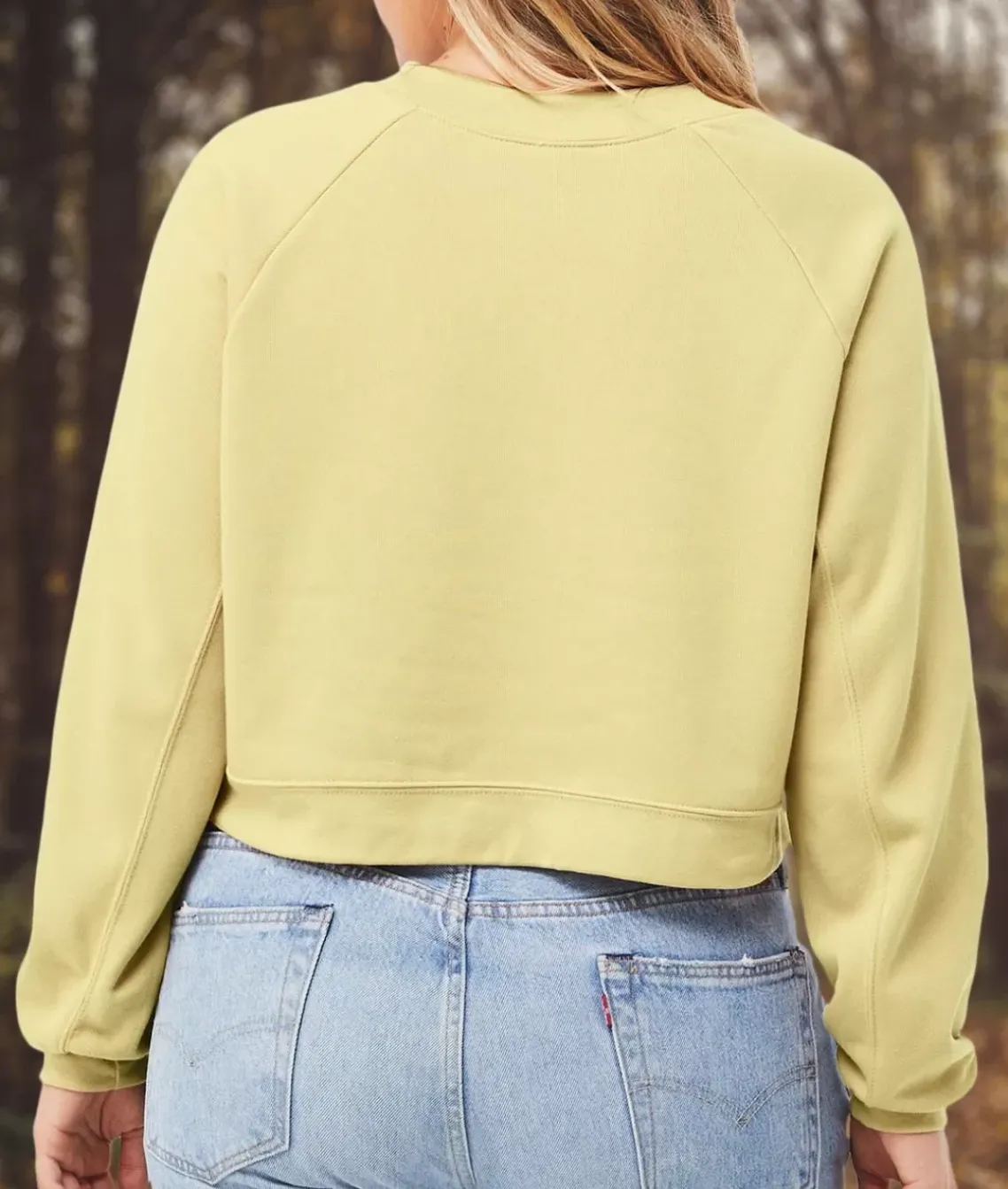 Women'S Ridiculously Soft Raglan Abbreviated Crop Pullover