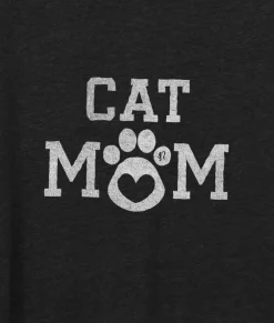 Women'S Ridiculously Soft Vintage Crop Graphic Tee | Cat Mom
