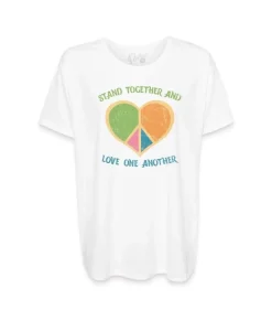 Women'S Ridiculously Soft Oversized Graphic Tee | Stand Together And Love One Another