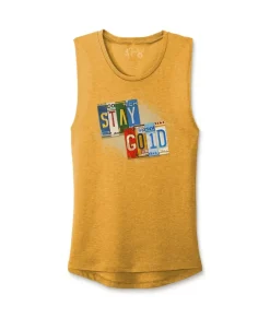 Women'S Ridiculously Soft Festival Graphic Muscle Tank | Stay Gold