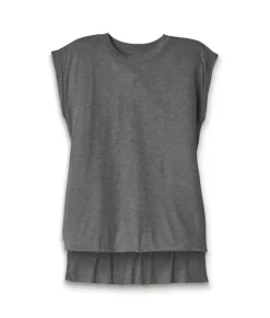 Women'S Ridiculously Soft Flowy Rolled Cuffs Muscle Tee