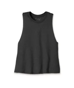 Women'S Ridiculously Soft Cropped Racerback Muscle Tank