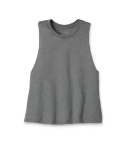 Women'S Ridiculously Soft Cropped Racerback Muscle Tank