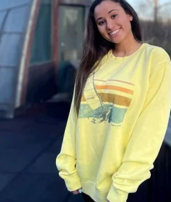 Women'S Ridiculously Soft Oversized Pigment-Dyed Graphic Sweatshirt | Sailboat