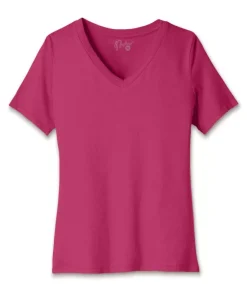 Women'S Ridiculously Soft Relaxed Fit 100% Cotton V-Neck T-Shirt