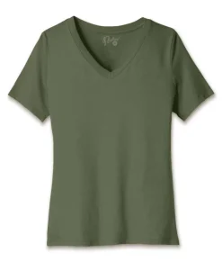 Women'S Ridiculously Soft Relaxed Fit 100% Cotton V-Neck T-Shirt