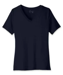 Women'S Ridiculously Soft Relaxed Fit 100% Cotton V-Neck T-Shirt
