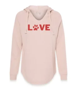 Women'S Ridiculously Soft Wave Wash Valentine'S Day Graphic Hoodie | Love My Pet