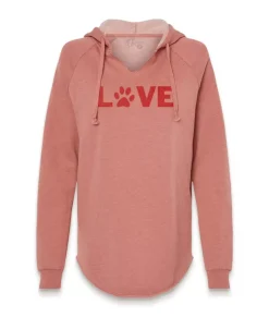 Women'S Ridiculously Soft Wave Wash Valentine'S Day Graphic Hoodie | Love My Pet