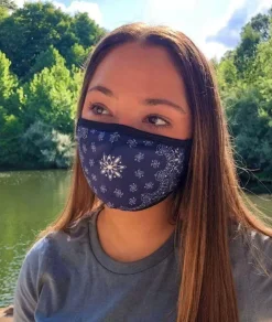 Women'S Ridiculously Soft Bandana Print 2-Layer Face Mask With Adjustable Ear Loops