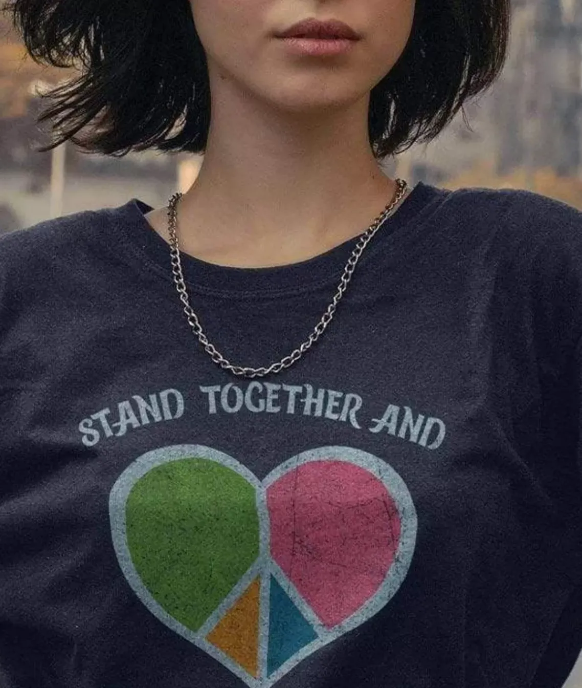 Women'S Ridiculously Soft Oversized Graphic Tee | Stand Together And Love One Another