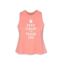 Women'S Ridiculously Soft Cropped Racerback Graphic Tank | Keep Calm