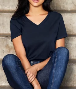 Women'S Ridiculously Soft Relaxed Fit 100% Cotton V-Neck T-Shirt