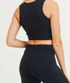 Women'S Ruched Sides Active Cropped Top/Discontinued