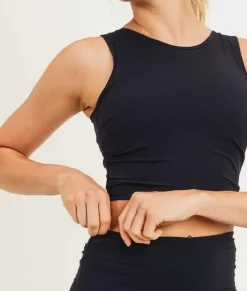 Women'S Ruched Sides Active Cropped Top/Discontinued