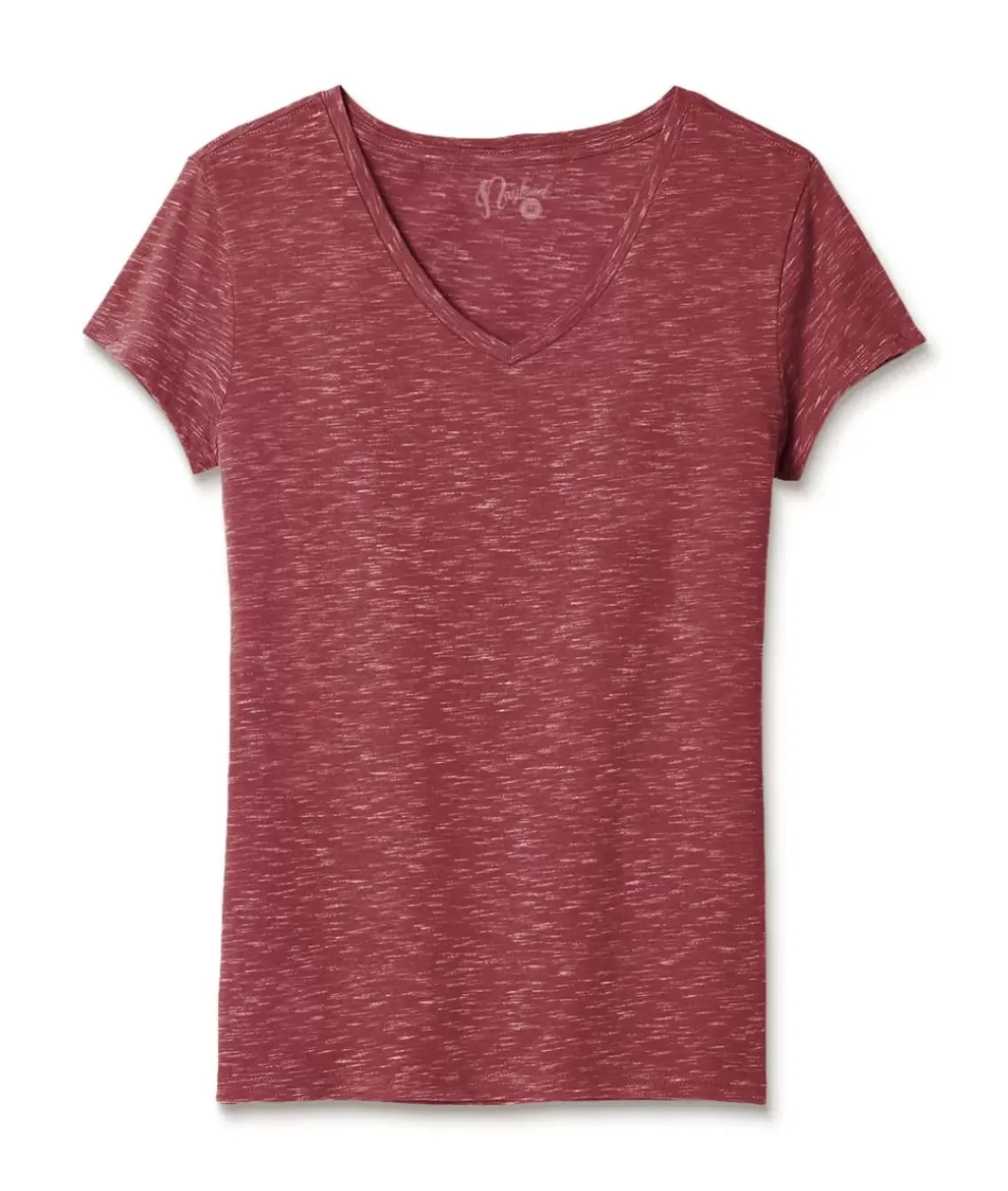 Women'S Soft Lightweight Marled V-Neck T-Shirt