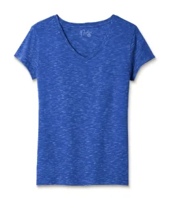 Women'S Soft Lightweight Marled V-Neck T-Shirt