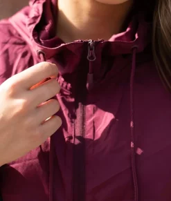 Women'S Soft Lightweight Oversized Full-Zip Windbreaker Jacket