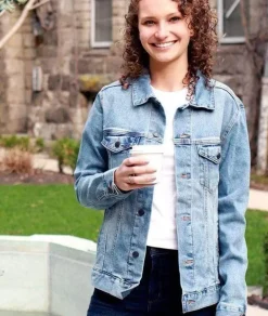 Women'S Soft Oversized Vintage Denim Jacket