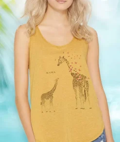 Women'S Split Side Graphic Tank | Mama Giraffe